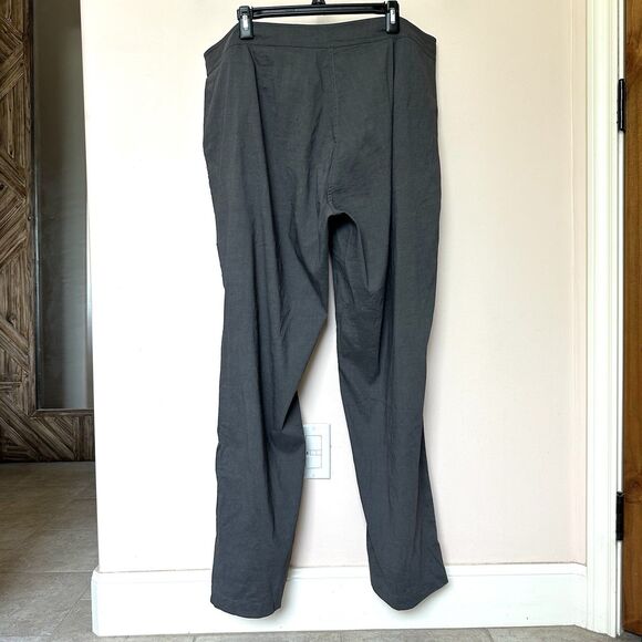 Eileen Fisher Linen Blend Pants Women’s 18w Wide Leg High Rise Grey - Picture 3 of 10